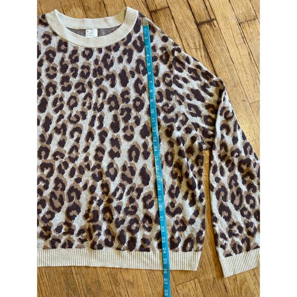 A New Day XXL Womens Leopard Print Cozy Long Sleeve Sweater - Picture 3 of 6